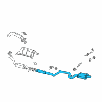 OEM 2002 Chevrolet Impala Exhaust Muffler Assembly (W/ Exhaust Pipe & Tail Pipe) Diagram - 10315289