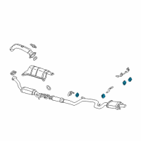 OEM Chevrolet Lumina Muffler & Pipe Insulator Diagram - 10231659