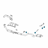 OEM 1995 Chevrolet Monte Carlo Muffler & Pipe Insulator Diagram - 10231659