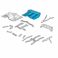 OEM 2012 Chevrolet Suburban 1500 Center Floor Pan Diagram - 15950122
