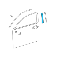 OEM 2016 Lexus ES350 MOULDING, Front Door Window Diagram - 75755-33070