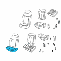 OEM 1996 Chevrolet S10 Pad Asm-Front Seat Cushion Diagram - 15688071