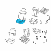 OEM 1994 GMC Sonoma Pad, Passenger Seat Cushion Diagram - 15688072