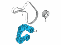 OEM 2021 Hyundai Santa Fe TENSIONER Assembly-Mechanical Diagram - 25281-2MHA1