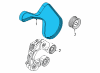 OEM 2022 Kia Sorento RIBBED Belt-V Diagram - 252122MHA0