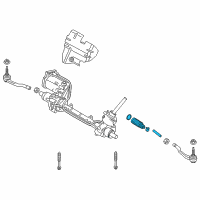OEM Lincoln Continental Inner Tie Rod Diagram - DP5Z-3280-A