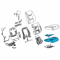 OEM 2017 Cadillac XTS Seat Cushion Pad Diagram - 22885518