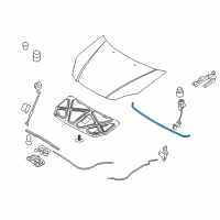 OEM 2008 Hyundai Accent Weatherstrip-Hood Diagram - 86431-1E000