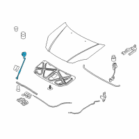 OEM 2009 Hyundai Accent Rod Assembly-Hood Stay Diagram - 81170-1E000