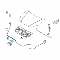 OEM 2006 Hyundai Accent Strip Assembly-Hood Seal Diagram - 86435-1E000