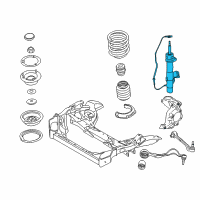 OEM BMW Z4 Front Left Suspension Strut Diagram - 37-11-6-792-835