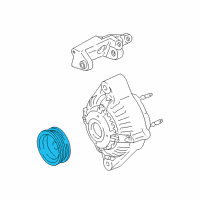 OEM Toyota Tercel Pulley, Alternator Diagram - 27411-70200