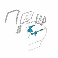 OEM Acura Regulator, Left Rear Dr Diagram - 72750-S0K-A03