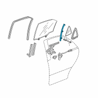 OEM 2000 Acura TL Sash, Right Rear Door Center Diagram - 72731-S0K-A01