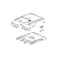 OEM Saturn LS2 Lamp Asm, Dome & Reading *Opel Gray Diagram - 22688117