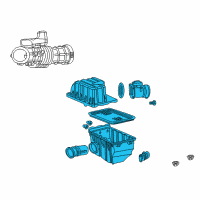 OEM Mercury Air Cleaner Assembly Diagram - 1L2Z-9600-BF