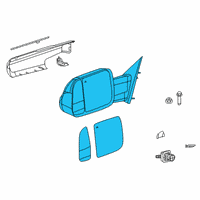 OEM Ram 1500 Outside Rearview Mirror Diagram - 68276478AE