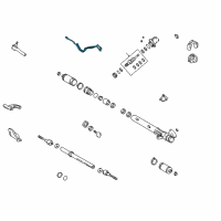 OEM 2002 Lexus LX470 Tube, Steering Left Turn Pressure Diagram - 44419-60040