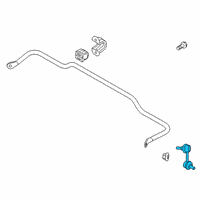 OEM 2019 Hyundai Santa Fe Link Assembly-Rear Stabilizer, LH Diagram - 55530-C5001