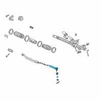 OEM 2005 Honda Insight End, Driver Side Tie Rod Diagram - 53542-S3Y-020