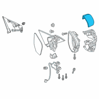 OEM 2017 Honda Civic Housing Cap Passenger Side (Championship White) Diagram - 76201-TBA-A11ZV