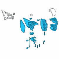 OEM 2018 Honda Civic Mirror Sub-Assembly, Driver Side (Coo) Diagram - 76258-TGG-305