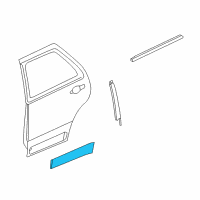 OEM 2007 Cadillac SRX Body Side Molding Diagram - 19206137