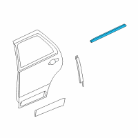 OEM 2005 Cadillac SRX Belt Weatherstrip Diagram - 25804694