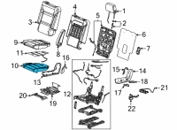 OEM 2021 Chevrolet Suburban Seat Cushion Pad Diagram - 84852639