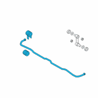 OEM Hyundai Santa Fe Bar Assembly-Rear Stabilizer Diagram - 55510-2P000