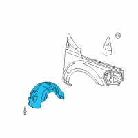OEM 2008 Chrysler Aspen Shield-Splash Diagram - 55078070AF