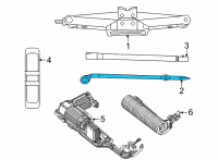 OEM 2022 Jeep Wagoneer WHEEL LUG NUT Diagram - 68444992AA