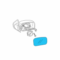 OEM 2009 Kia Sorento Outside Rear View Mirror & Holder Assembly, Left Diagram - 876033E600