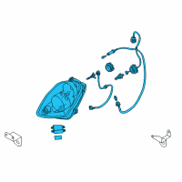 OEM Infiniti G35 Right Headlight Assembly Diagram - 26010-AC026