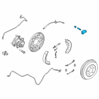 OEM 2017 Ford Focus Wheel Cylinder Diagram - BV6Z-2261-A