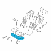 OEM 2008 Saturn Astra Pad, Rear Seat Cushion Diagram - 94701525