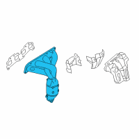 OEM Nissan Rogue Exhaust Manifold With Catalytic Converter Diagram - 140E2-7FR0E