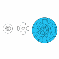 OEM 2013 Hyundai Accent Wheel Hub Cap Assembly Diagram - 52960-1R000