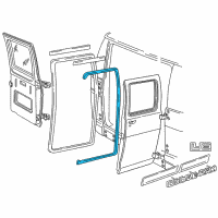 OEM 2000 Dodge Ram 1500 Van WEATHERSTRIP-Cargo Door Diagram - 55359202AB