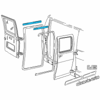 OEM 1996 Dodge B3500 WEATHERSTRIP-Rear Cargo Door Header Diagram - 55134668