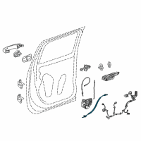 OEM 2016 GMC Sierra 3500 HD Lock Cable Diagram - 23138470