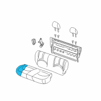 OEM 2001 Ford Escape Seat Cushion Pad Diagram - YL8Z7863840DA