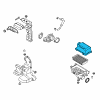 OEM Hyundai Accent Cover-Air Cleaner Diagram - 28111-H9100