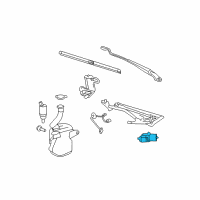 OEM 2010 Buick Lucerne Motor Asm, Windshield Wiper Diagram - 19354907