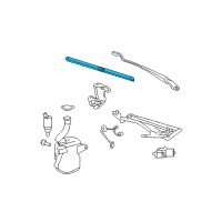 OEM Buick Lucerne Wiper Blade Diagram - 20988799