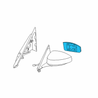 OEM 2006 Nissan 350Z Glass-Mirror, R Diagram - 96365-CF000