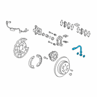 OEM Honda Pilot Hose Set, Right Rear Brake Diagram - 01466-TZ5-A01