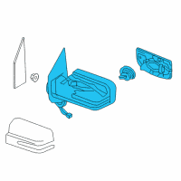 OEM 2018 Nissan Titan Mirror Assy-Outside, LH Diagram - 96302-EZ41B