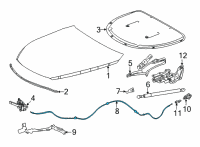 OEM 2022 Toyota Mirai Release Cable Diagram - 53630-62031