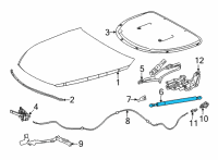 OEM 2022 Toyota Mirai Support Strut Diagram - 53440-0W500